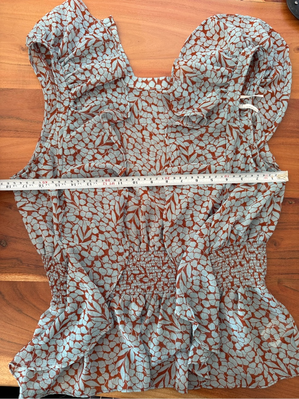 Anthropologie Feather and Bone Allegra Smock Blouse Size M - Picture 3 of 7